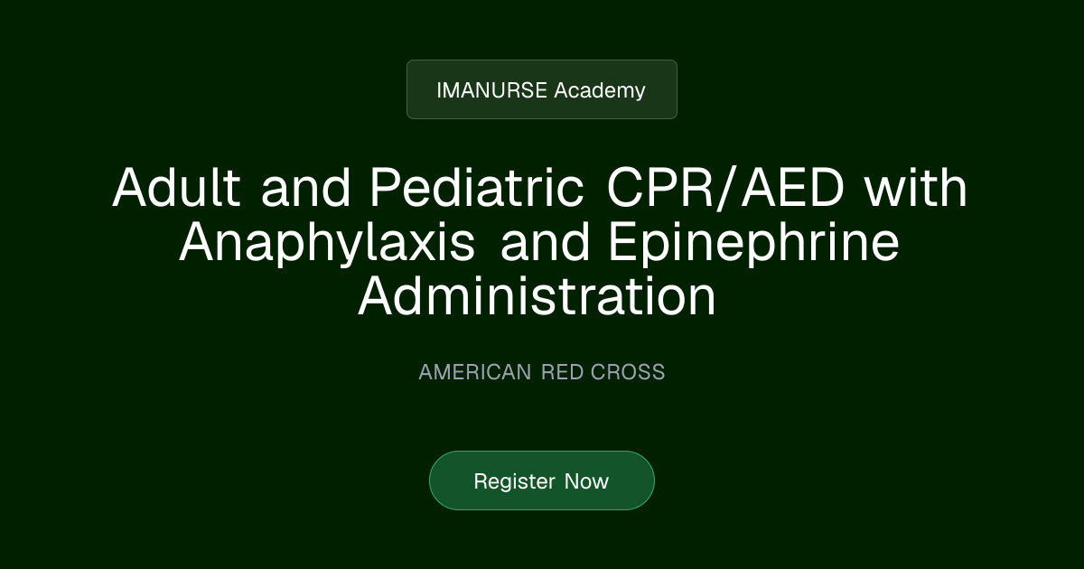 ARC Adult and Pediatric CPR/AED with Anaphylaxis and Epinephrine ...